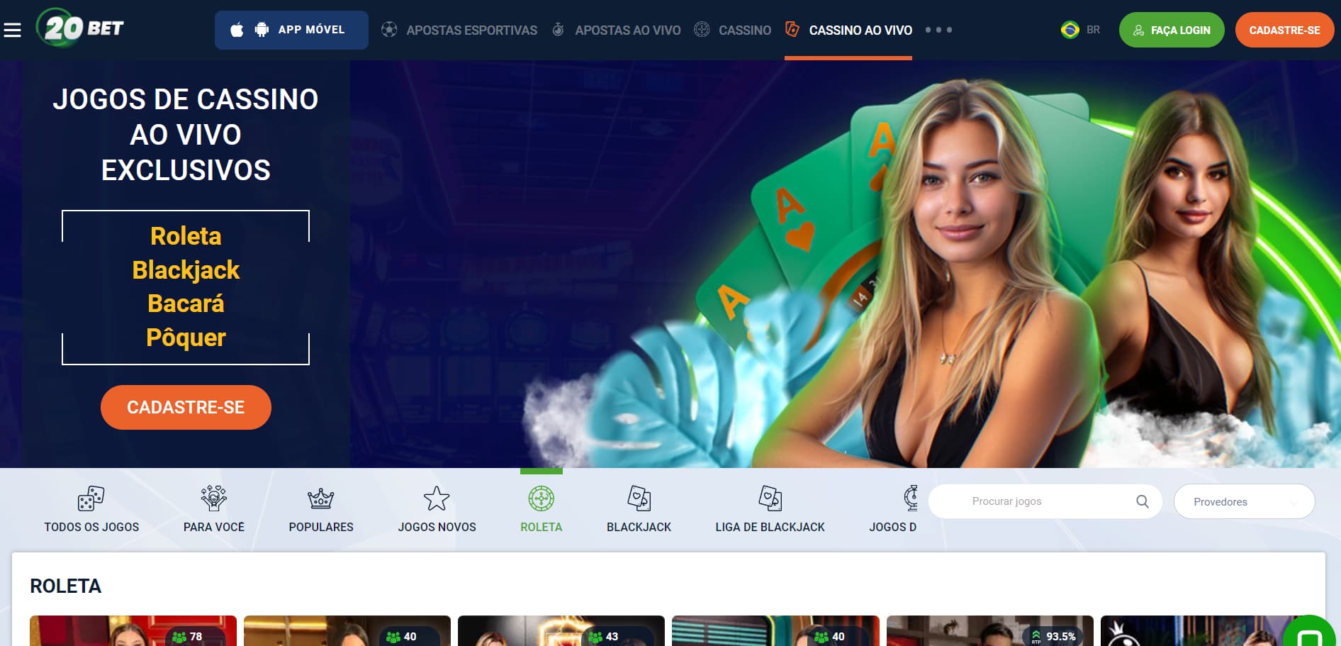 20Bet Cassino Login